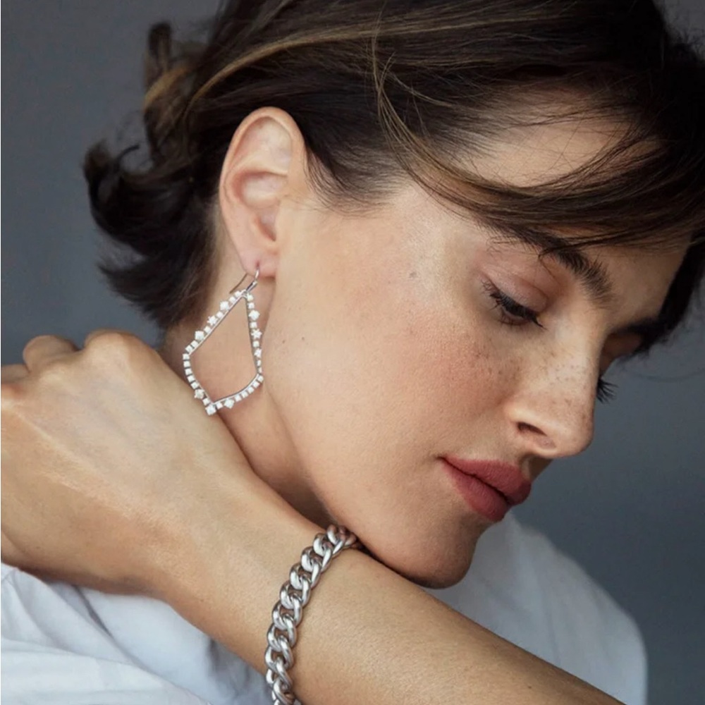 Kendra Scott Sophee Crystal Drop Earrings in Silver